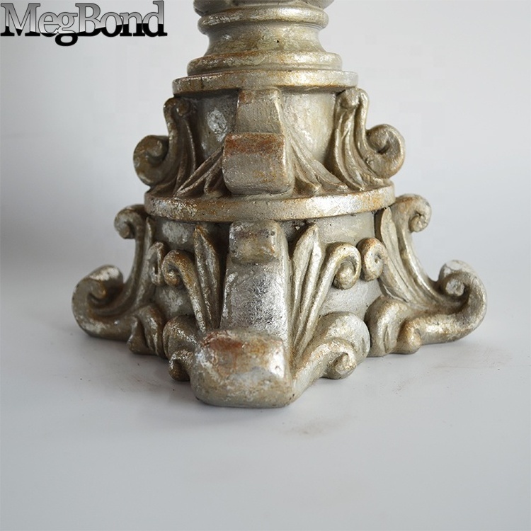 Wholesale christian Fleur De Lis taper candle holder, Resin candle holder