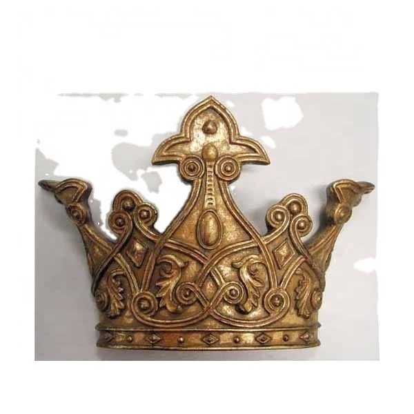 Resin antique gold crown wall decor for home