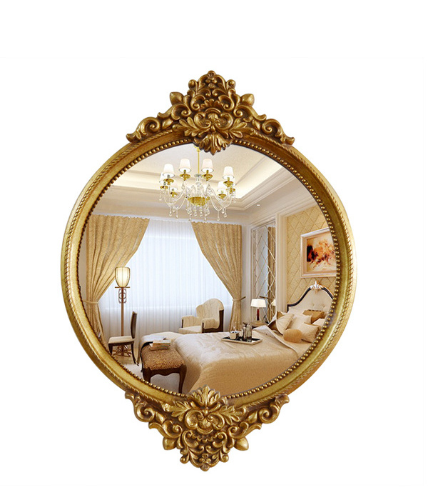 Resin antique bathroom wall mirror for salon