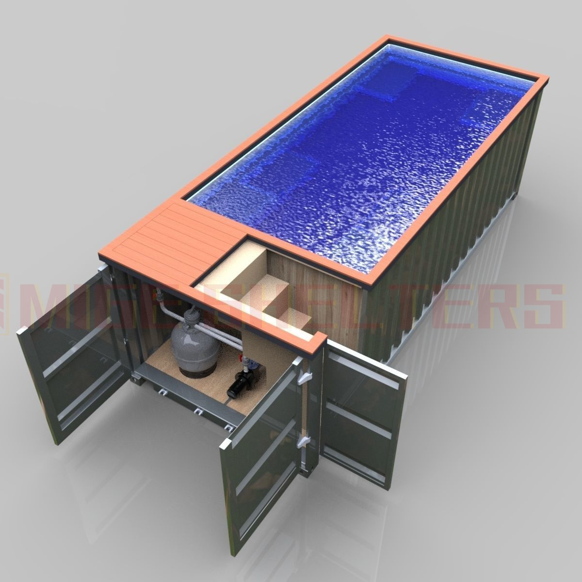 20ft 40ft Shipping Container Swimming Pool Prefab Swimming Pool