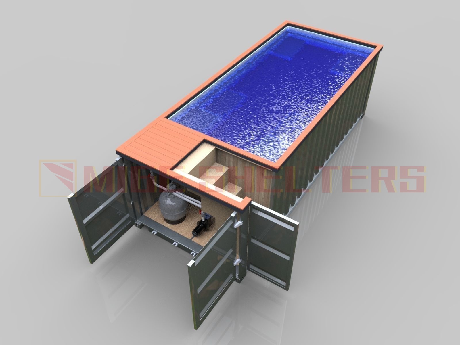 20ft 40ft Shipping Container Swimming Pool Prefab Swimming Pool