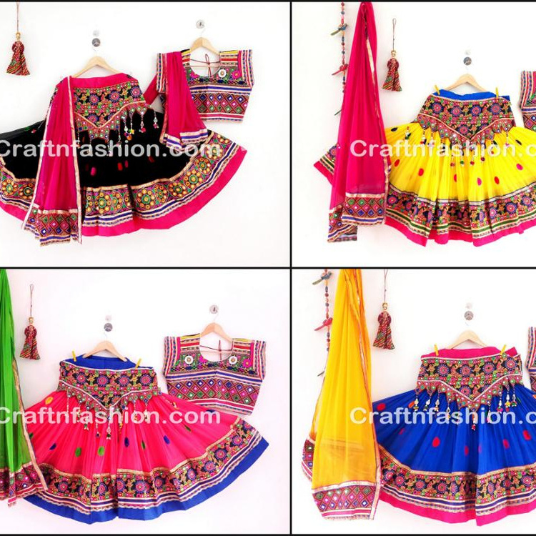 Beautiful Ankle Length Ghaghra Choli - Dandiya Dance Wear Chaniya Choli - Navratri Wear Lehenga Choli