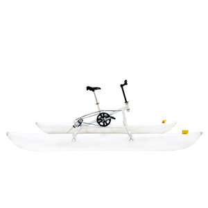 Custom Inflatable Water Pedal Bike Boat Water Sports Equipment Inflatable Floating Pedal Bicycle sea cycle water bike for Sale