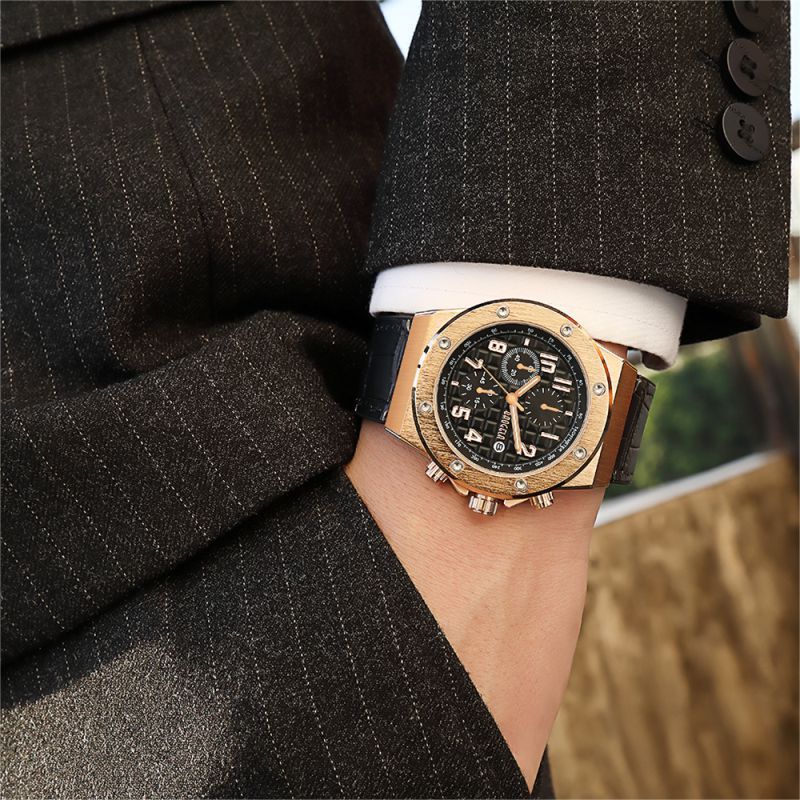 Relojes Hombre Baogela Watches 1805 Original Brand Luxury Men Chronograph Quartz Watch