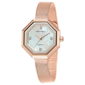 Montre Femme Mini Focus MF0304L Beautiful Women Wrist Watches Unique Design Luxury Ladies Octagon Watch