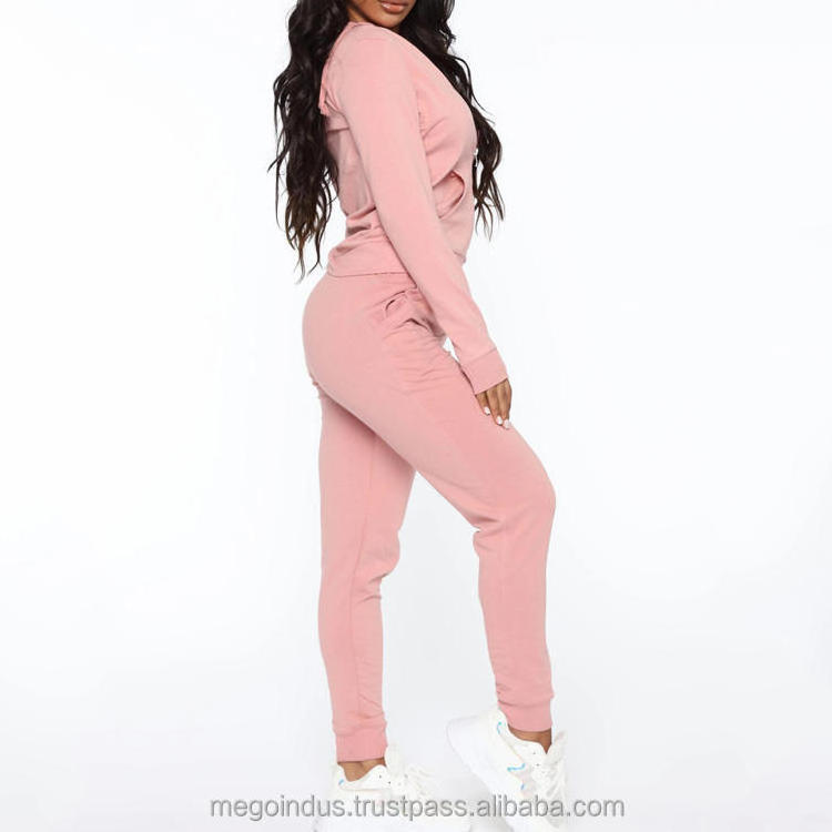 New Fall Winter Tracksuit Two Piece Set Women Jogger Sweatpants and Zipper Hoodies Set Casual Sweat suit for Girls