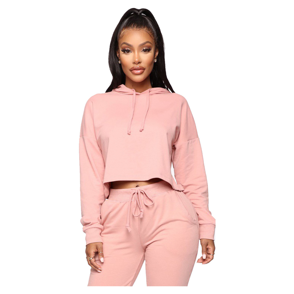 Women Sweatshirt With Jogging Cargo Tracksuits for Women Cotton French Terry Thick Tracksuit Running Sweatsuit