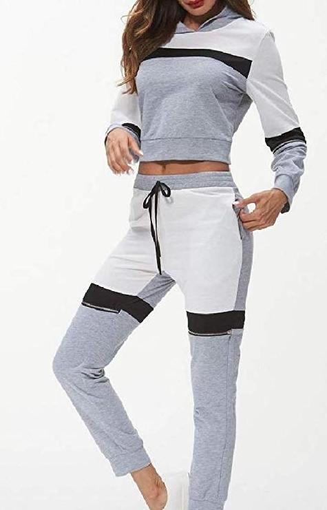 Casual Strap 2pcs Tracksuit Joggers Sweat Suit Women Slim Fit Track suit Absorb Sweat Hoodie Tracksuit Sets