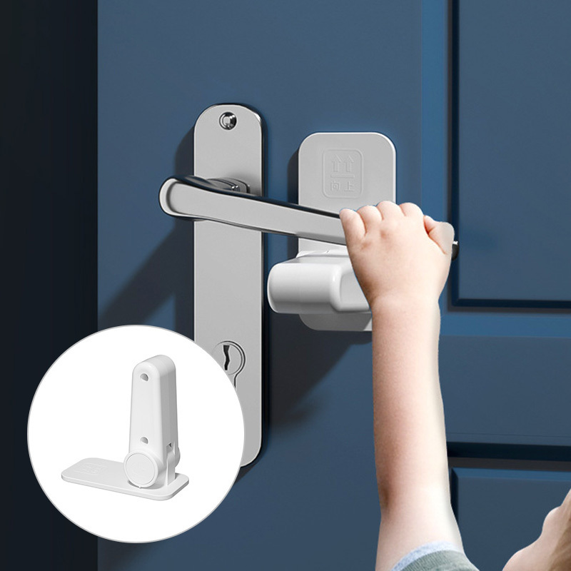 Home Door Lever Lock Security Protection for Children Multifunction Baby Safety Protection Device Anti-Opening Handle Door Locks