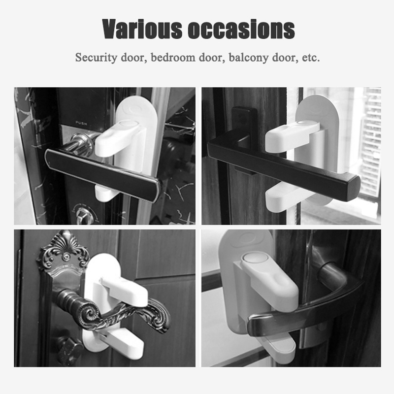 Kids Safety Door Lever Lock Universal Home Anti-Open Handle Locks Easy to Install ABS Security Protection Device Baby Goods