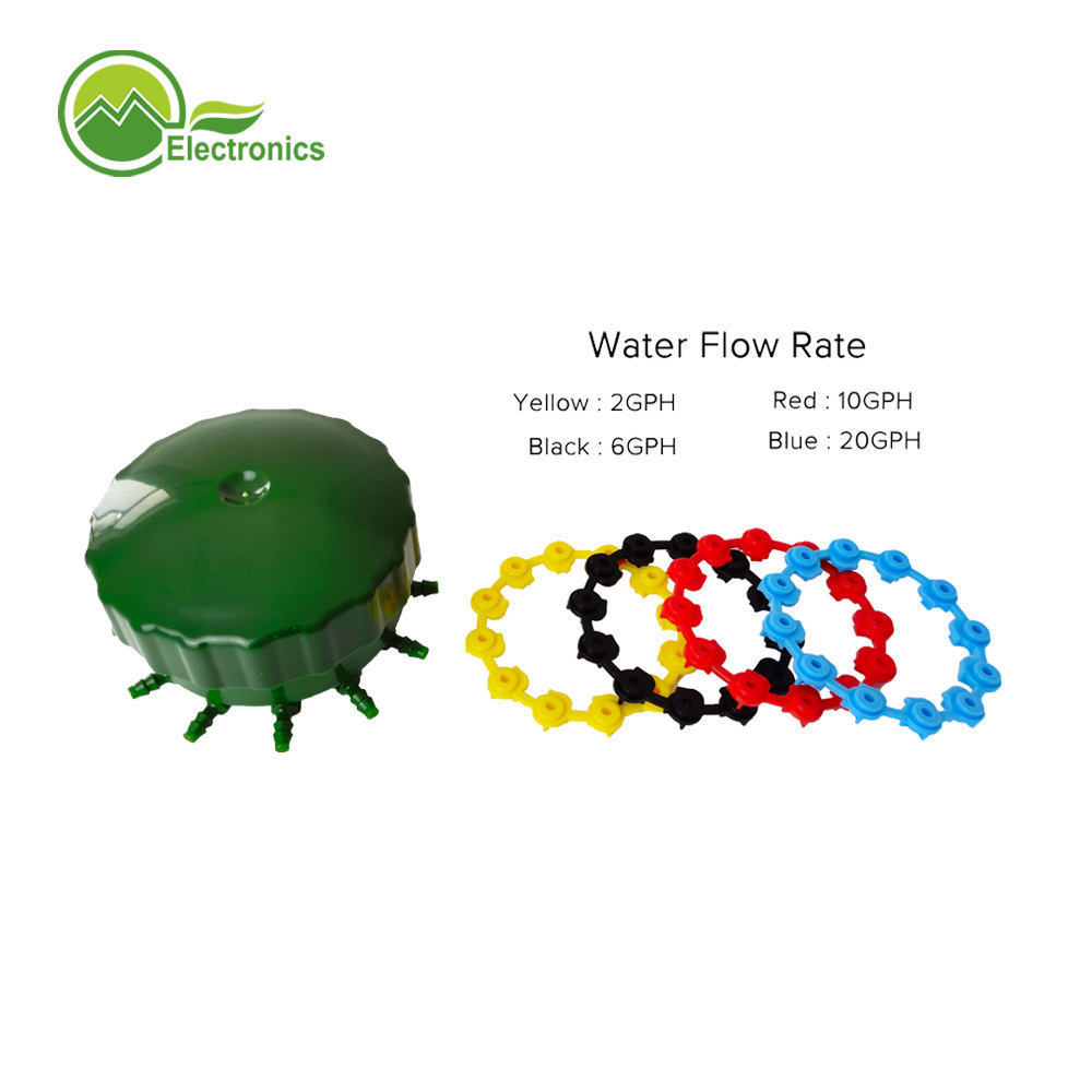 12-Port Manifold Garden Water Hose Swivel Valve Irrigation Splitter with Durable Plastic Connector Water Hose Valve