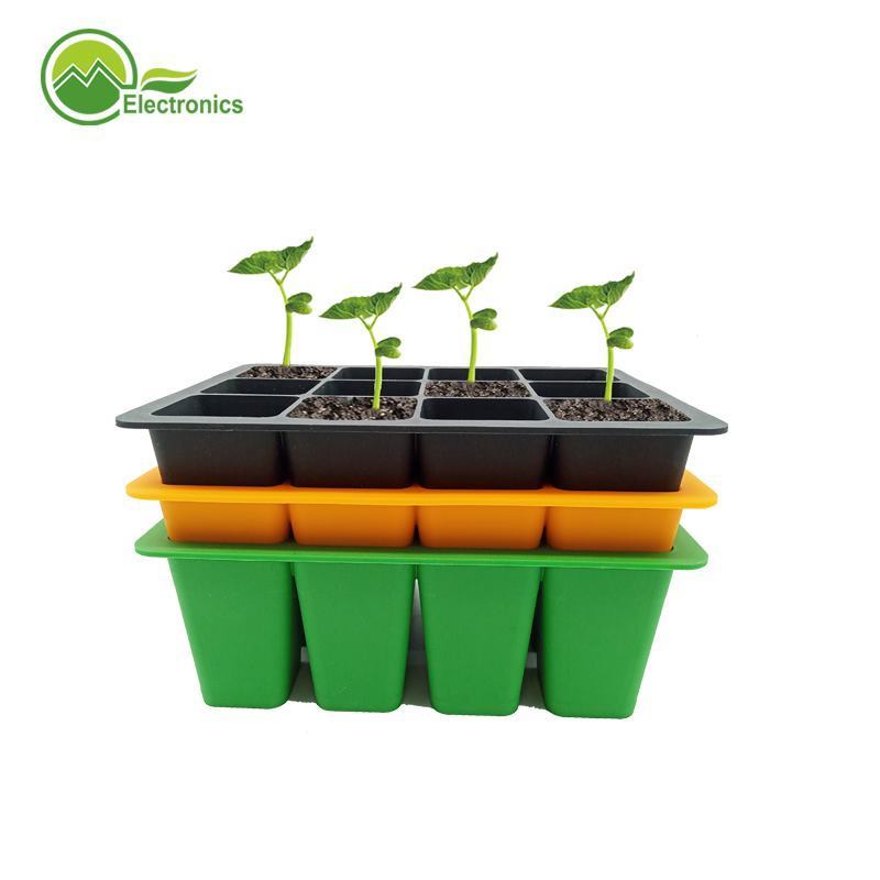 Silicone 12 Cells Garden Germination Plant Tray Seeding Nursery Plug Trays For Plants Growing