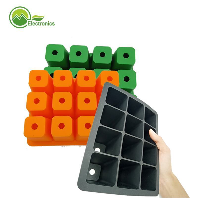 Silicone 12 Cells Garden Germination Plant Tray Seeding Nursery Plug Trays For Plants Growing