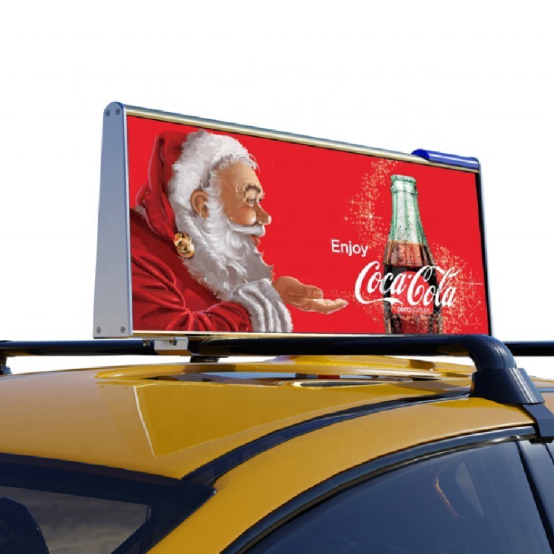 Outdoor Waterproof Digital Wireless Car Roof LED Sign P2.5 P3.3 P4 P5 Taxi Top LED Display