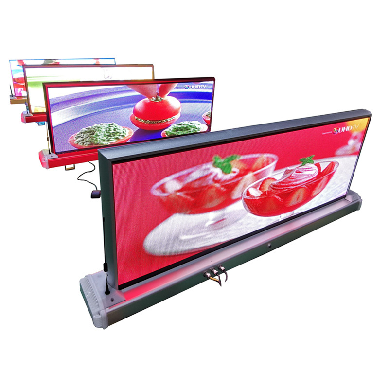 Taxi roof p2.5 high brightness double face led display sign