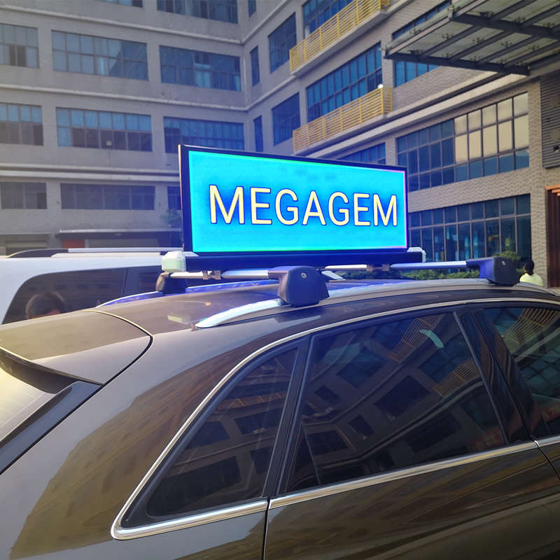 Taxi roof p2.5 high brightness double face led display sign