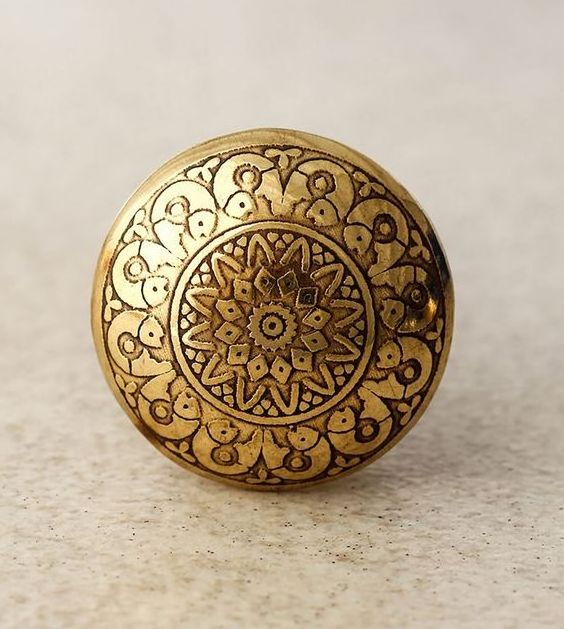 Hand Carved floral round brass cabinet knobs for home dresser door cabinet furniture decorative kitchen wardrobe handle knobs