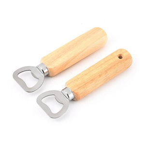 Hand rafted Mango Wood Handle Stainless Steel Wooden  Wine Bottle Opener Metal Beer Bottles Openers Abrader Speed Bottle Opener