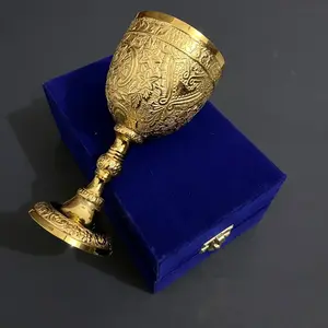 Vintage Copper Wine Goblet Brass Chalice Goblet For Communion Gold Chalice Cup Arthur King Medieval Theme Goblet By Mehak Impex