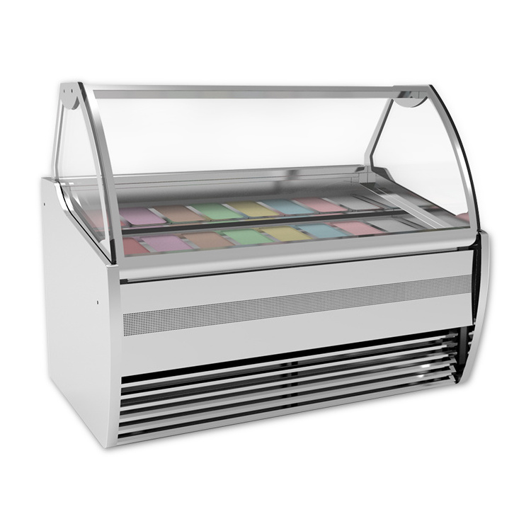 MEHEN MC16 gelato display case dipping refrigerated cabinet small cream fridge display freezer pozzetti gelato ice