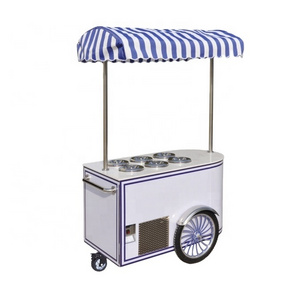 MEHEN MR4 Bicycles Vending Cart Solar Ice Cream Bike with Umbrella