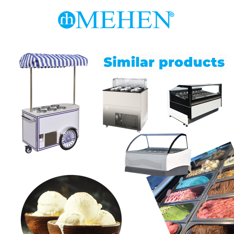 MEHEN MR4 Bicycles Vending Cart Solar Ice Cream Bike with Umbrella