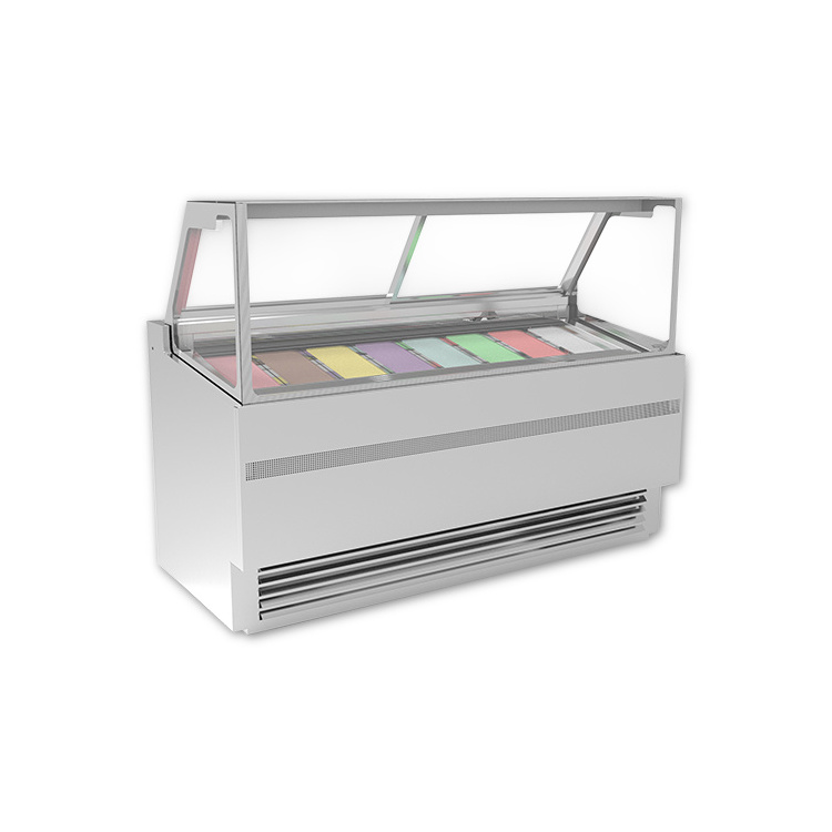 MEHEN MC16 gelato display case dipping refrigerated cabinet small cream fridge display freezer pozzetti gelato ice