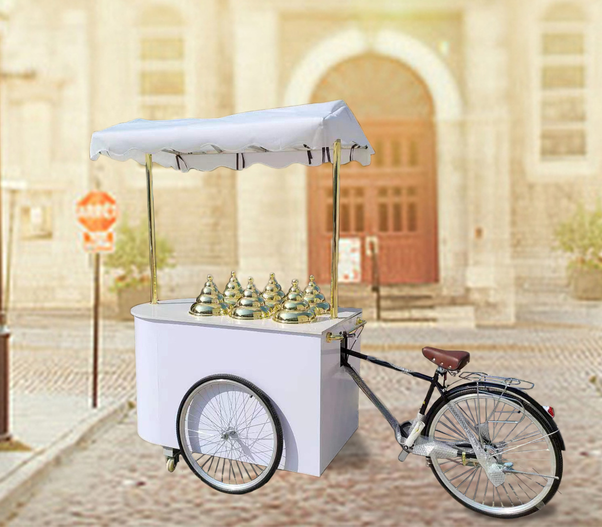 New Design Street Electric Tricycle Food Trailer Mobile Food Truck For Ice Cream Cart Tricycle Ape Piaggio