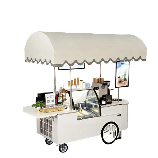 Mehen Ice cream bike freezer mobile food bike in summer outdoor tricycle ice cream cart