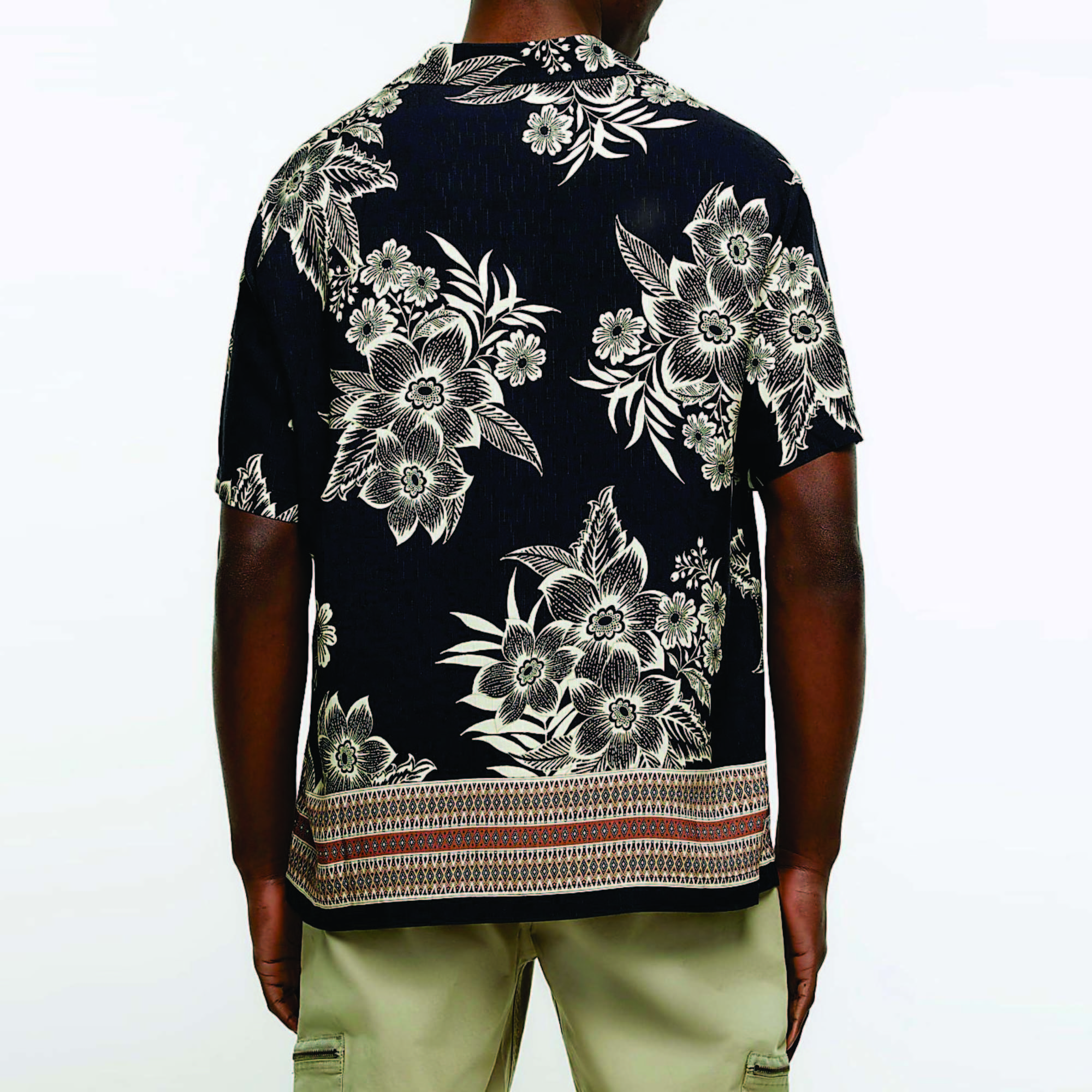 Wholesale Beach Printed Men Short Sleeve Shirt 100% Cotton Mens Hawaiian Shirts flannel shirts