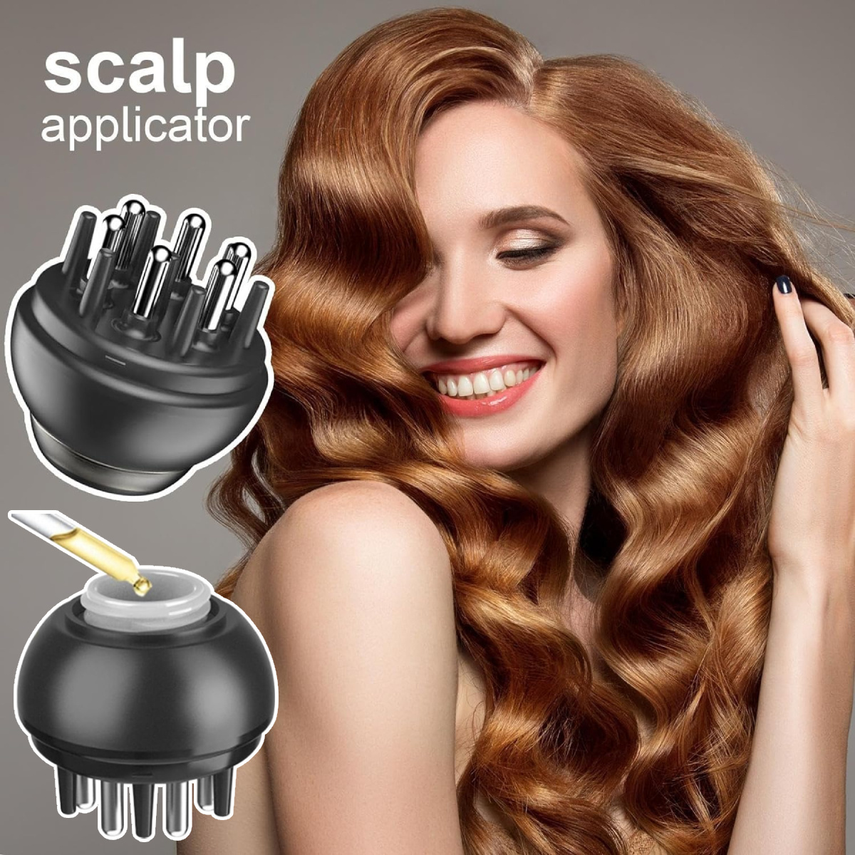 Portable medicated scalp hair massager home mini anti-hair loss regeneration comb growth comb applicator