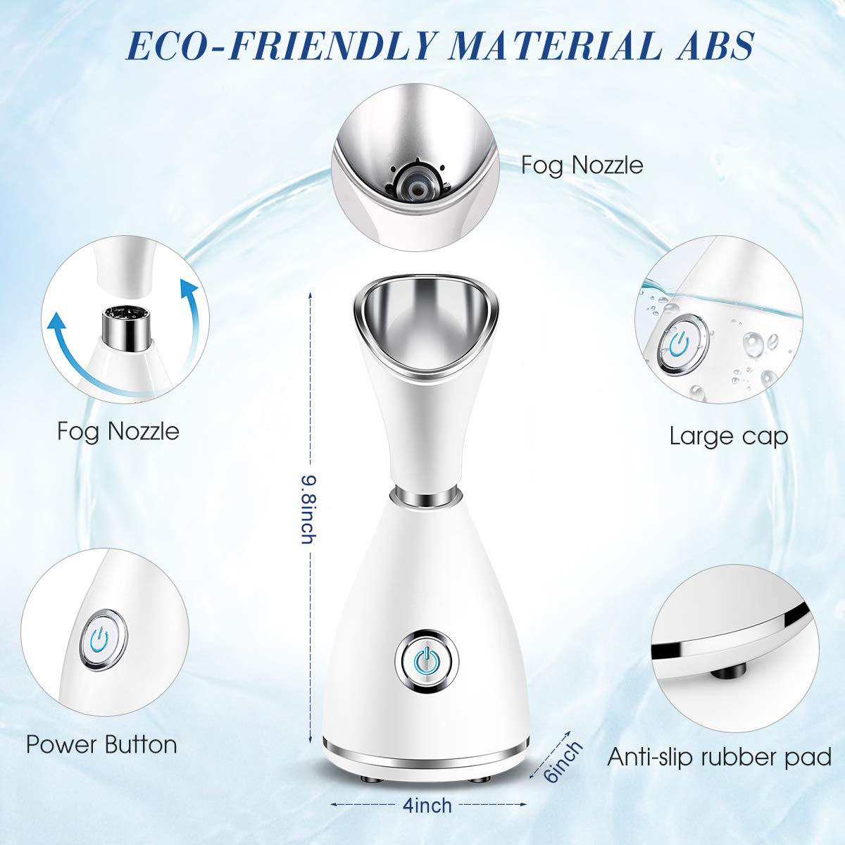 Mini Portable Steam Vaporizer Home Spa Electric Nano Mist Spray For Facial Steamer