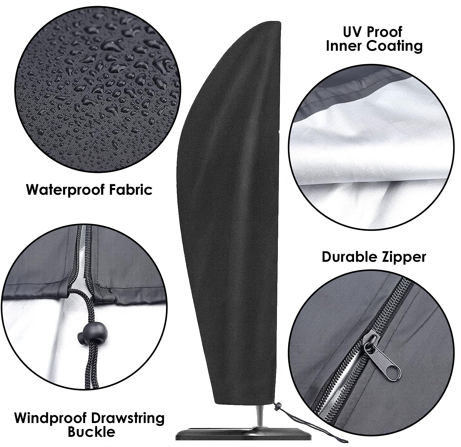 Hot Sell Outdoor Garden Patio Waterproof Parasols Umbrellas Solar Umbrella Cantilever Umbrella Cover