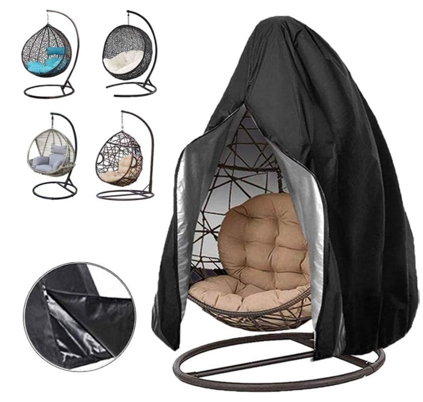 Heavy Duty Windproof Waterproof Hanging Egg Swing Chair Seat Top Dust Cover Patio Furniture Cover For Outdoor Garden