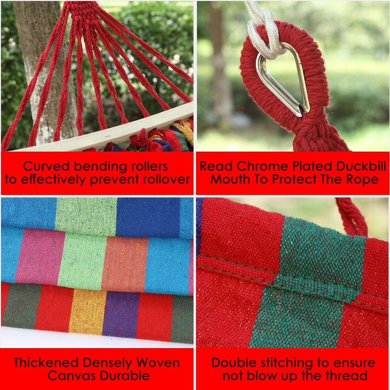 Hot Sale Waterproof Portable Outdoors Garden Baby Hammock Double Camping Hanging Swing Seat Chair