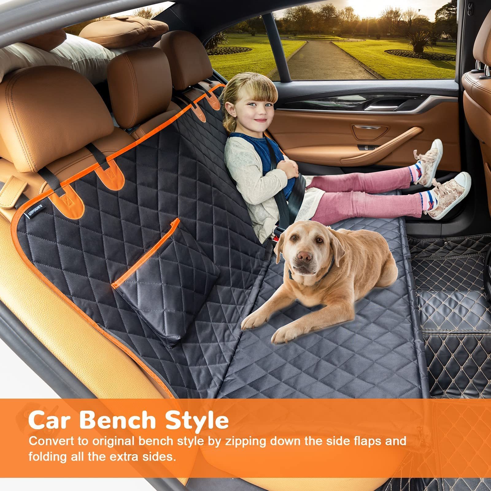 Waterproof Dog Car Seat Covers Scratch Proof Nonslip Pet Car Hammock Dog Car Bed Truck Seat Cover For Back Seat