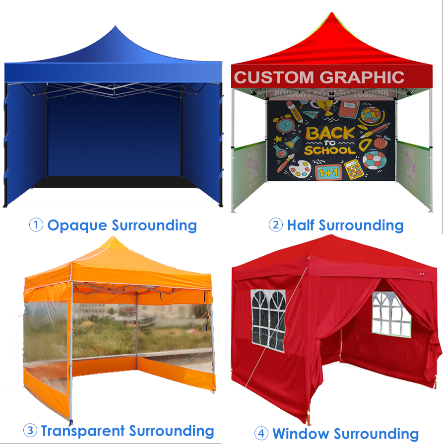 Custom 10x10 10x20 20x20 Steel Aluminum Frame Canopy Trade Show Tent Pop Up Outdoor Event Advertising Tent For Events Canopy