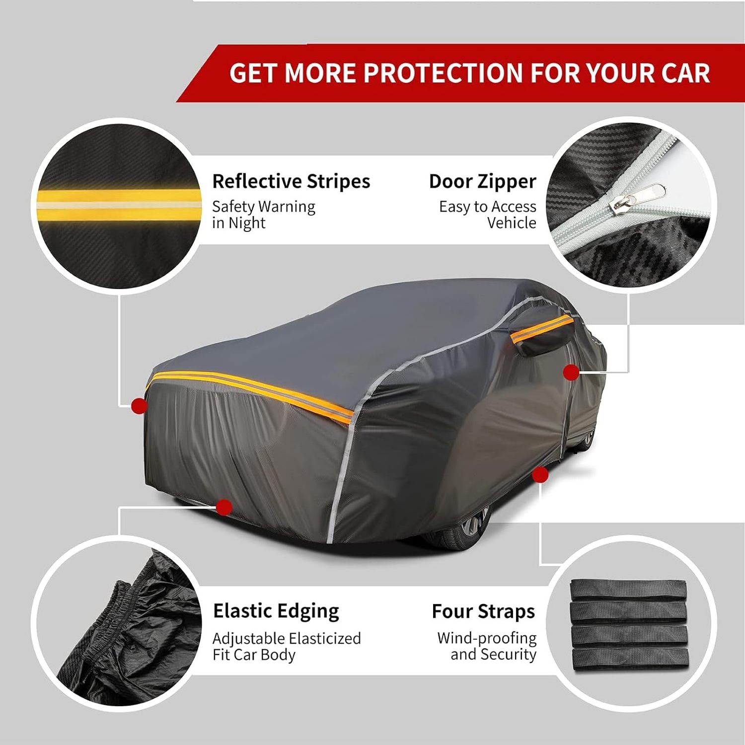 Custom Universal Best Car Covers Folding Compact Retractable Outdoor Waterproof Sun Hail Snow Protection Full Car Seat Cover