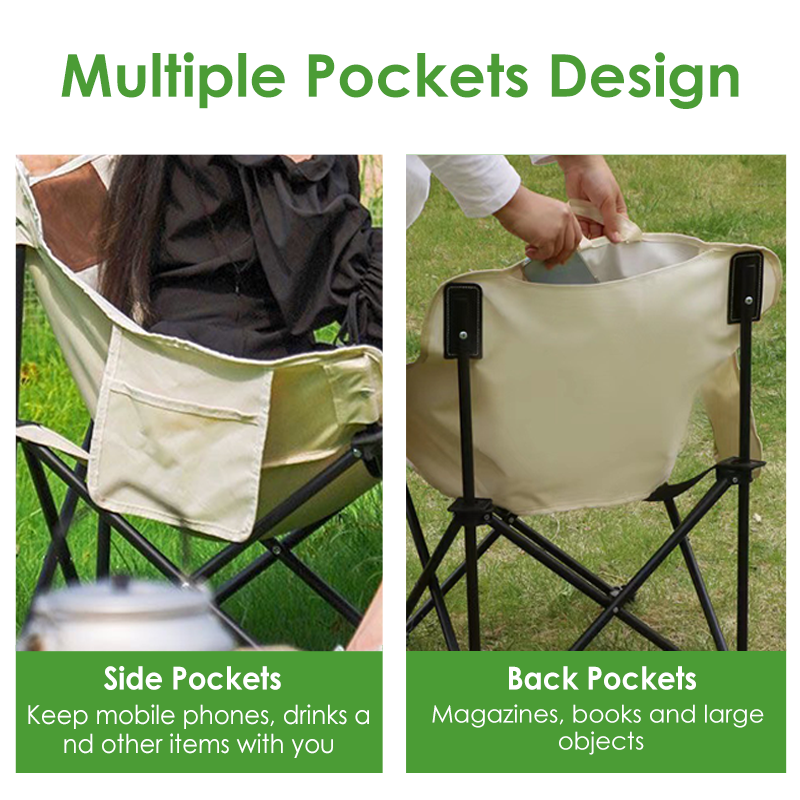 Custom Best Outdoor Folding Chair Lightweight Retract Beach Canopy Picnic Lazy Relax Foldable Chair For Camping Fishing Travel