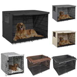 Factory Price Durable Polyester Privacy Dog Crate Cover Pet Kennel Cover  Fit for Wire MidWest Dog Crate