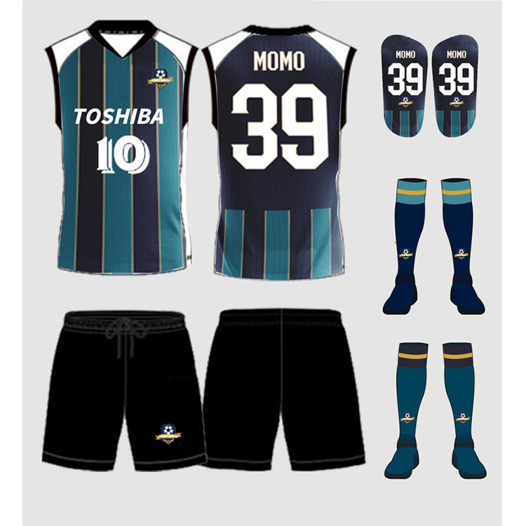 Full Sublimation Men Soccer Football Jerseys Set Football Team Jersey Custom Football Uniforms For Team Sets