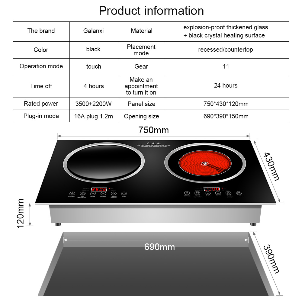 New Model 3500w Industrial Marmite de Cuisine Induction Cooker