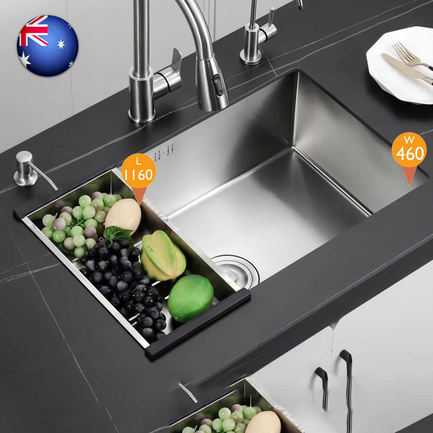 Best New 16Gauge Easy Mount Single Bowl Undermount Galley Sinks 304 Stainless Steel Kitchen Sink