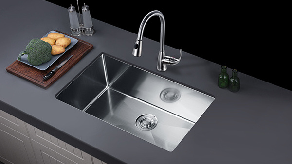 Meiao Nano Free Standing Small Single Bowl Stainless Steel Handmade Farmhouse Kitchen Sink