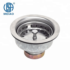 durable round shape drain stainless steel kitchen sink strainer