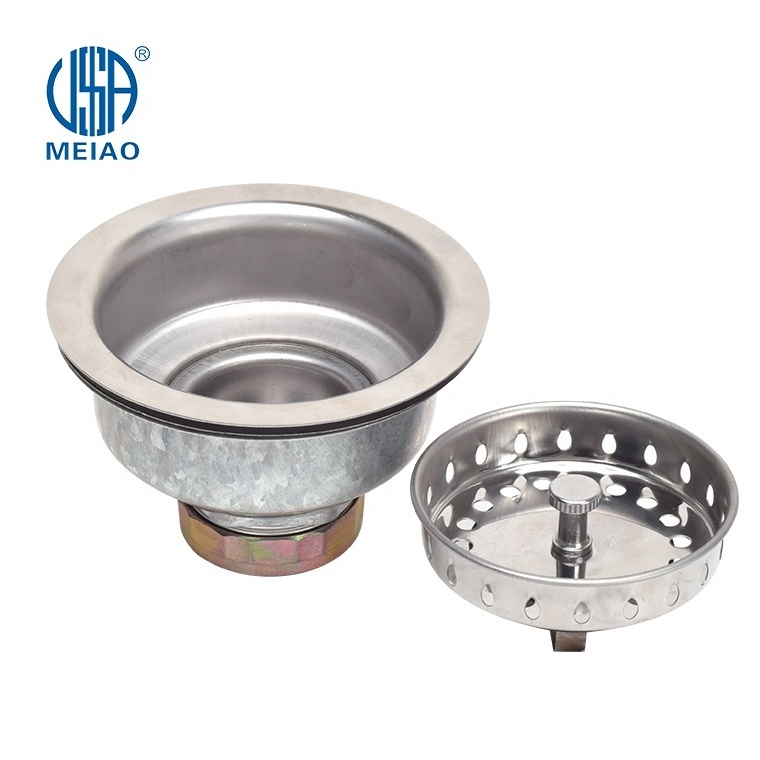 durable round shape drain stainless steel kitchen sink strainer