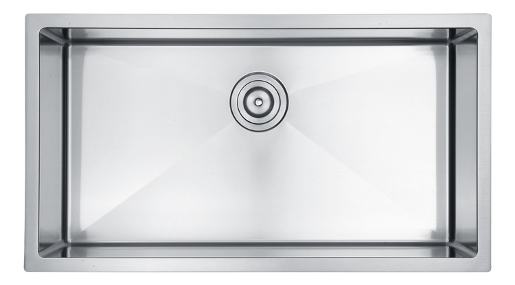 Meiao modern style 33X18 inch 16 Gauge Undermount Handmade Stainless Steel Kitchen Sink