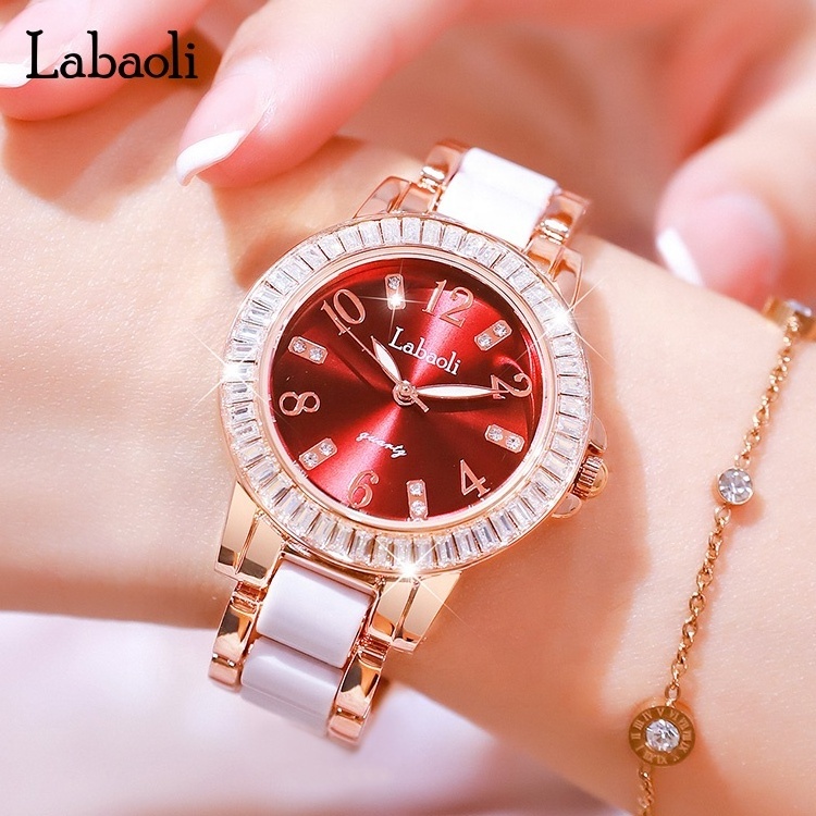 LABAOLI Luxury Stainless Steels Quartz  rose gold watch in hand watch for girls stylish,little girl watch gift set