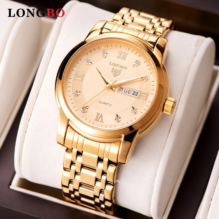 LONGBO full diamond watches man watch brand original boys watch accessories  parts stand display