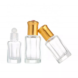 octagon rectangular square stick unique shapes deodorant attar perfume glass bottles roll on oil bottle